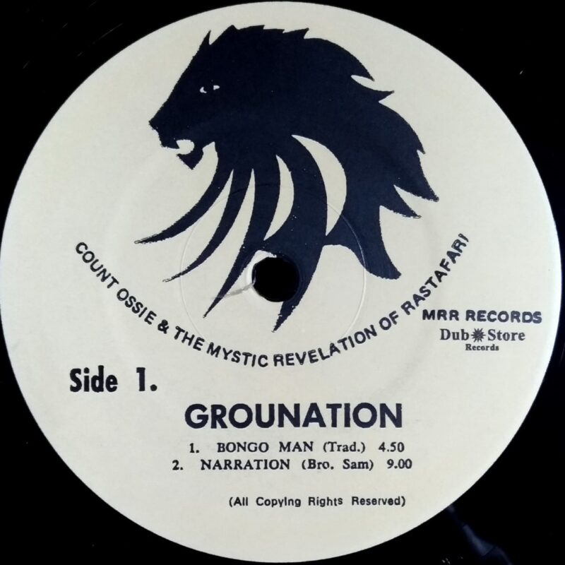 COUNT OSSIE and M.R.R. - GROUNATION (2016) - VINIL 12"
