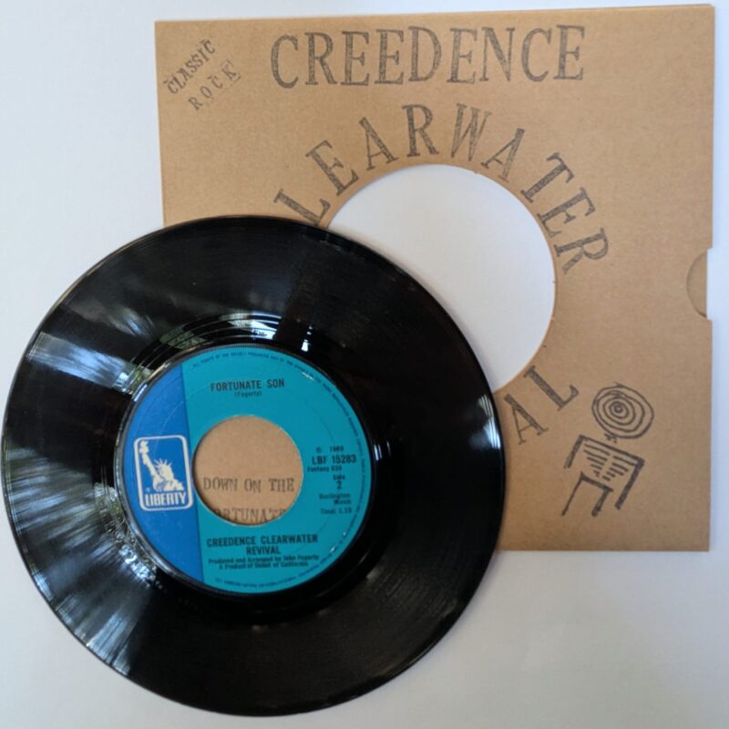 CREEDENCE CLEARWATER REVIVAL - DOWN ON THE CORNER / FORTUNATE SON (1969) VINIL 7"