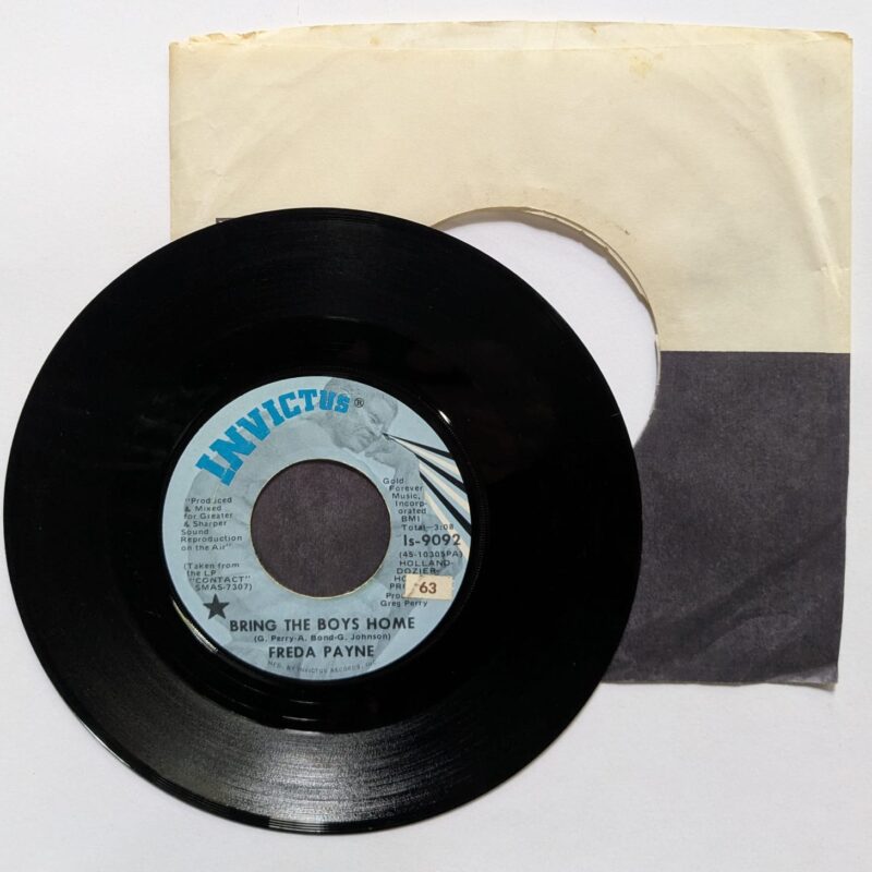 FREDA PAYNE - BRING THE BOYS HOME / I SHALL NOT BE MOVED (1971) VINIL 7"