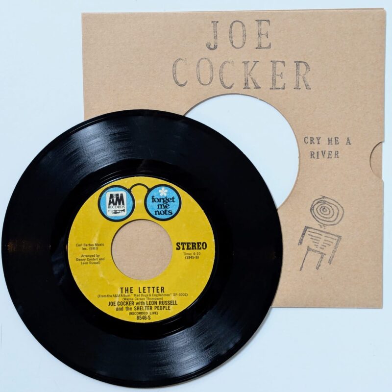 JOE COCKER FEAT. LEON RUSSEL - THE LETTER / CRY ME A RIVER (1970) VINIL 7"