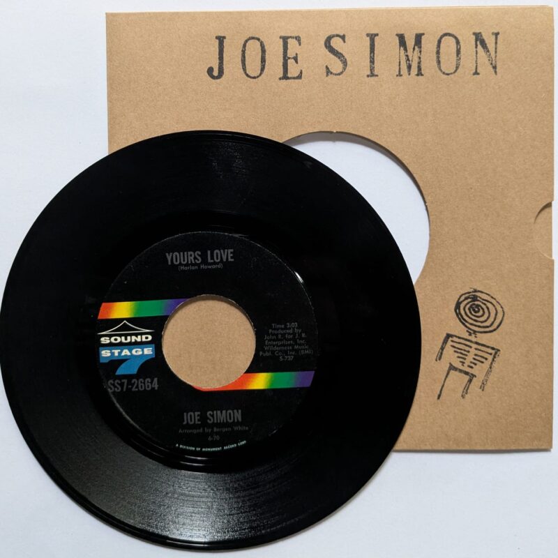 JOE SIMON - YOURS LOVE / I GOTTA WHOLE LOTTA LOVIN' (1970) VINIL 7"