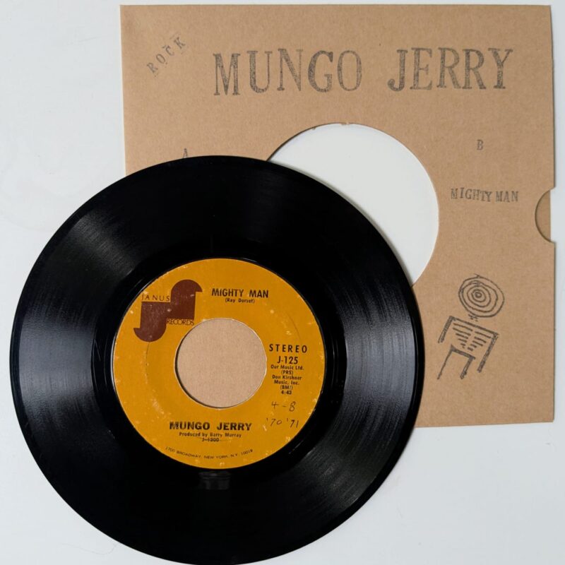 MUNGO JERRY - IN THE SUMMERTIME / MIGHTY MAN (1970) VINIL 7"