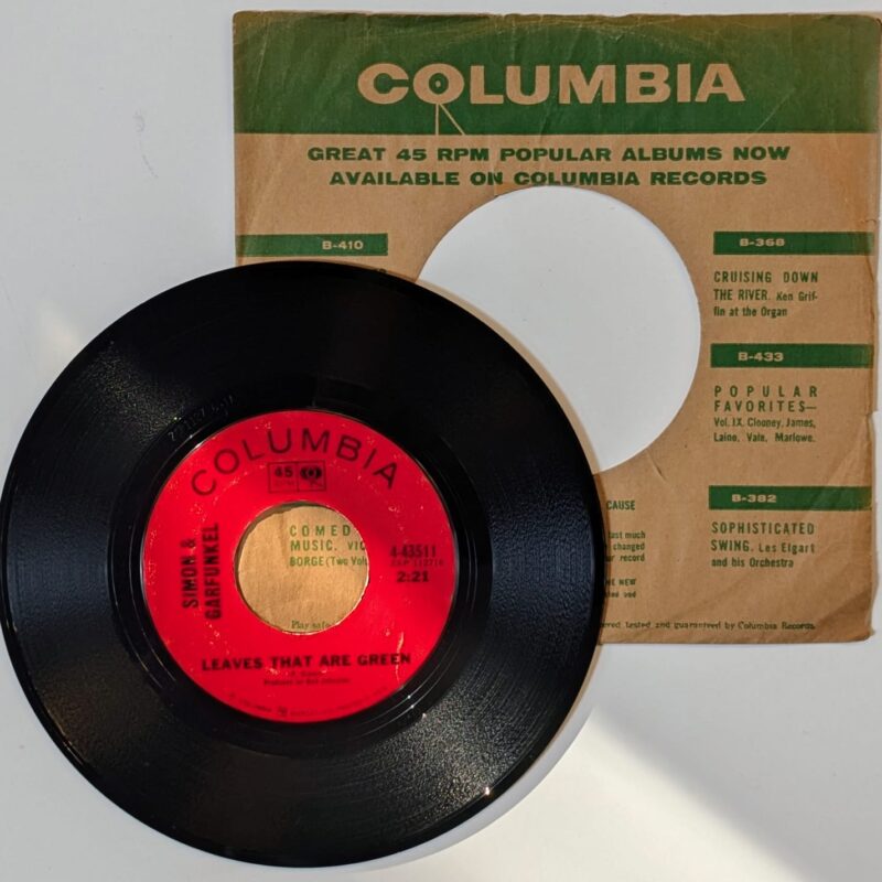 SIMON & GARFUNKEL HOMEWARD BOUND / LEAVES THAT ARE GREEN (1966) VINIL 7"