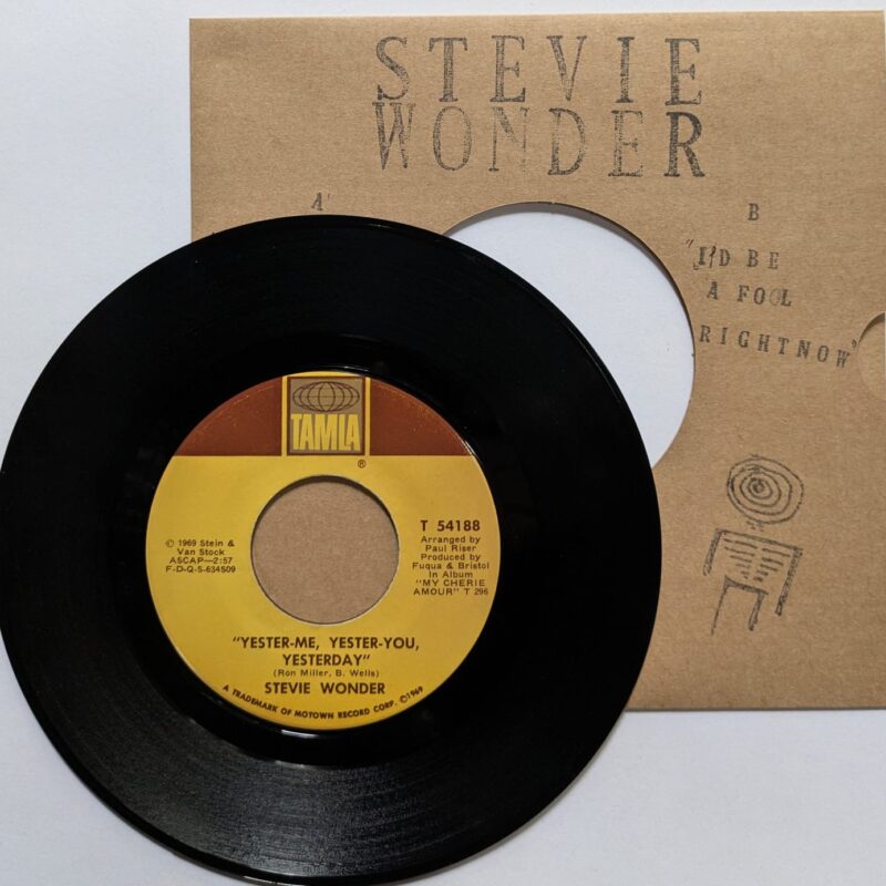STEVIE WONDER - YESTER-ME, YESTER-YOU, YESTERDAY / I’D BE A FOOL RIGHT NOW (1969) VINIL 7"