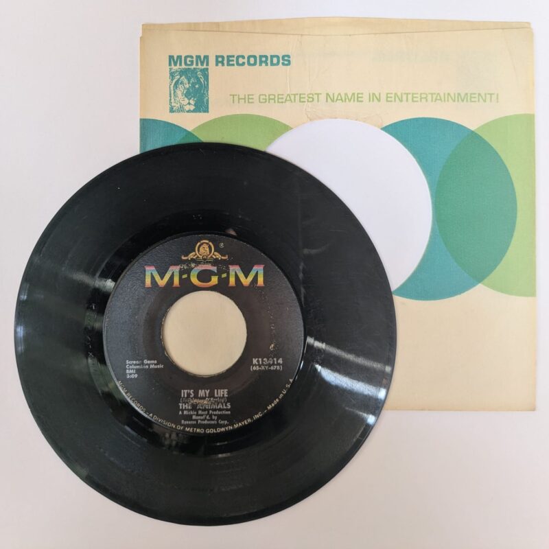 THE ANIMALS - IT'S MY LIFE / I'M GOING TO CHANGE THE WORLD (1965) VINIL 7"