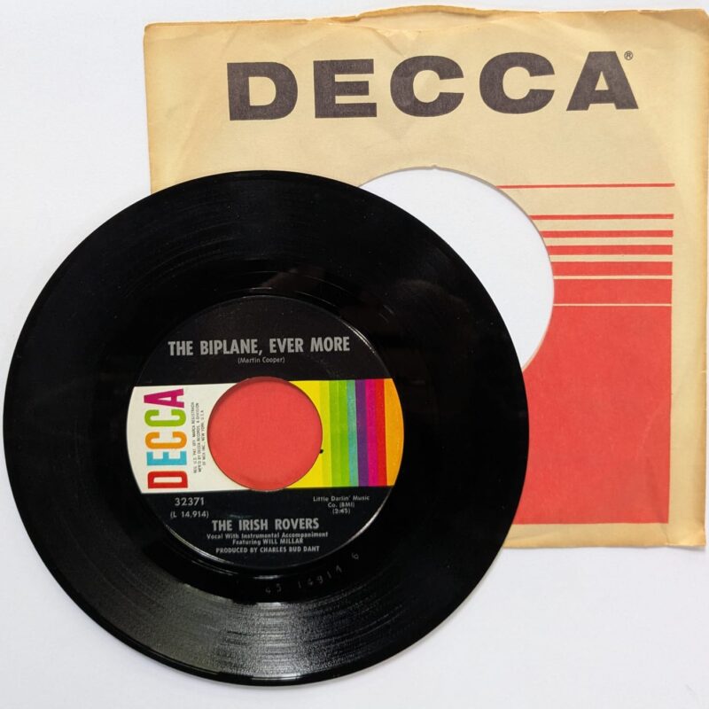 THE IRISH ROVERS - THE BIPLANE, EVER MORE / LIVERPOOL LOU (1968) VINIL 7"