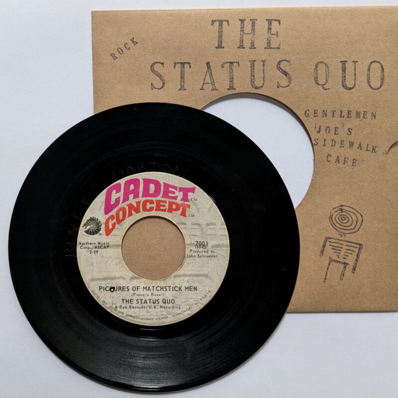 THE STATUS QUO - PICTURES OF MATCHSTICK MEN / GENTLEMAN JOE'S SIDEWALK CAFÉ (1968) VINIL 7"