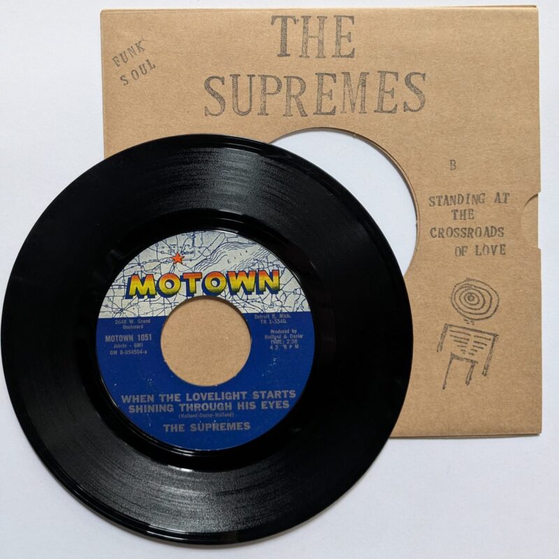 THE SUPREMES - WHEN THE LOVELIGHT STARTS SHINING THROUGH HIS EYES/STANDING AT THE CROSSROADS OF LOVE (1963) VINIL 7"