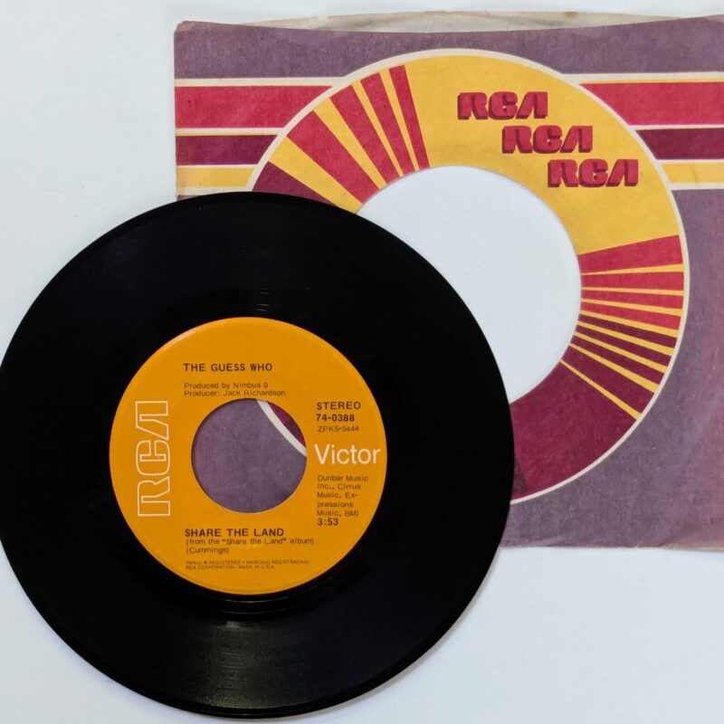 THE GUESS WHO - SHARE THE LAND / BUS RIDER (1970) VINIL 7"