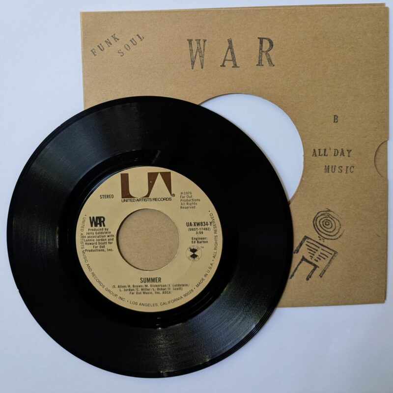 WAR - SUMMER / ALL DAY MUSIC (1976) VINIL 7"