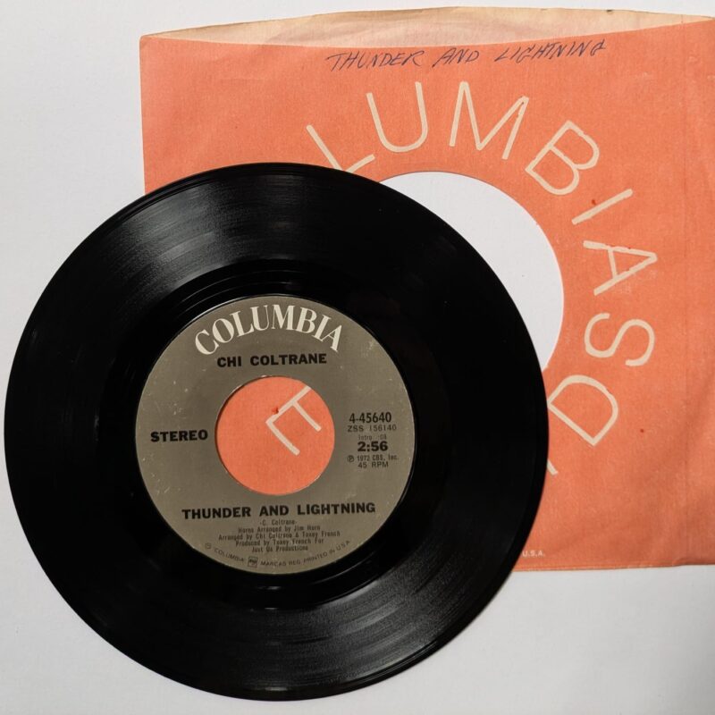 CHI COLTRANE - THUNDER AND LIGHTNING / TIME TO COME IN (1972) VINIL 7"