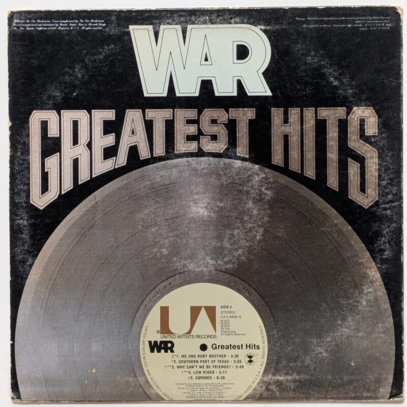 WAR - GREATEST HITS (1976) VINIL 12"