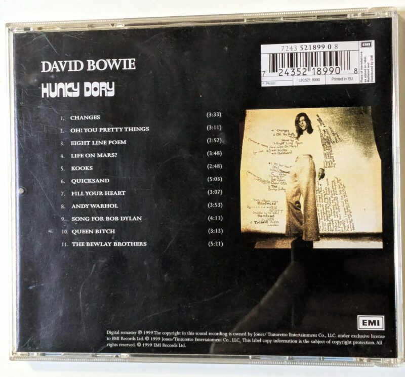 DAVID BOWIE / HUNKY DORY / 1999 / CD – O-vinis