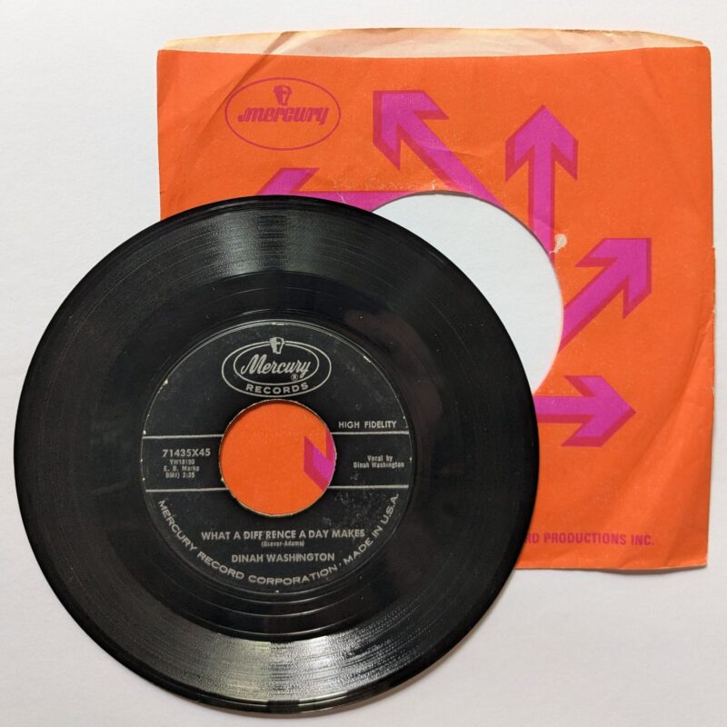 DINAH WASHINGTON  / WHAT A DIFFERENCE A DAY MAKES / COME ON HOME / 1959 / VINIL 7"