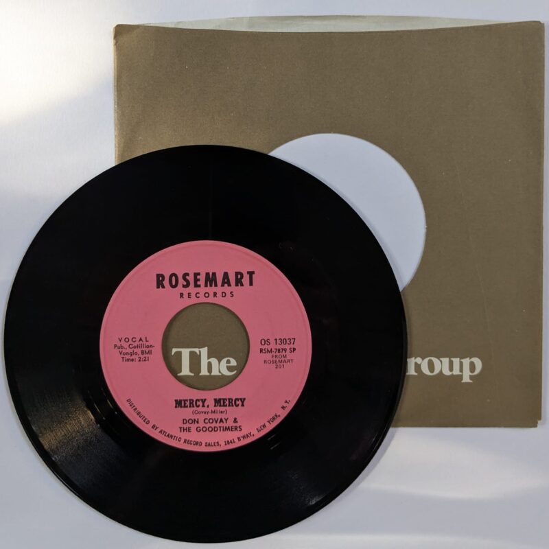 DON COVAY & THE GOODTIMERS / SEESAW / MERCY MERCY / 1983 / VINIL 7"