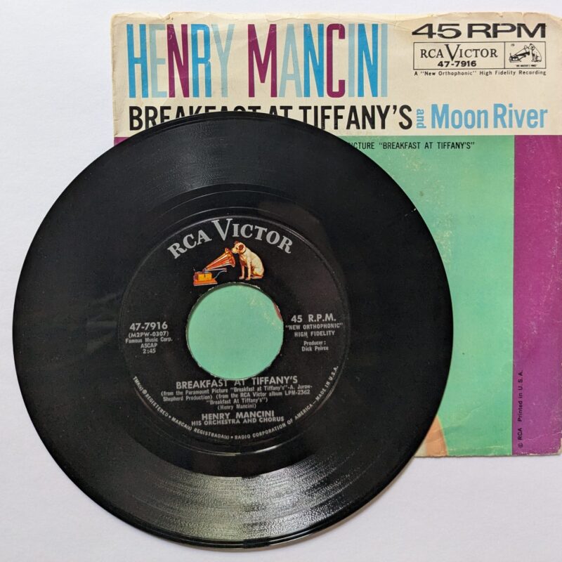 HENRY MANCINI AND HIS ORCHESTRA / MOON RIVER / BREAKFAST AT TIFFANY'S / 1961 / VINIL 7"