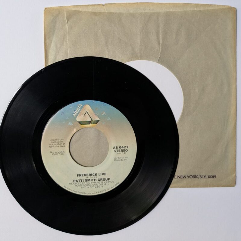 PATTI SMITH GROUP / FREDERICK / FREDERICK LIVE NY / 1979 / VINIL 7"