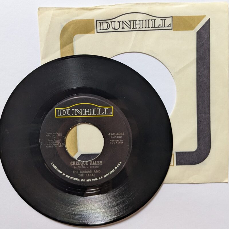 THE MAMAS AND THE PAPAS / CREEQUE ALLEY / DID YOU EVER WANT TO CRY / 1967 / VINIL 7"
