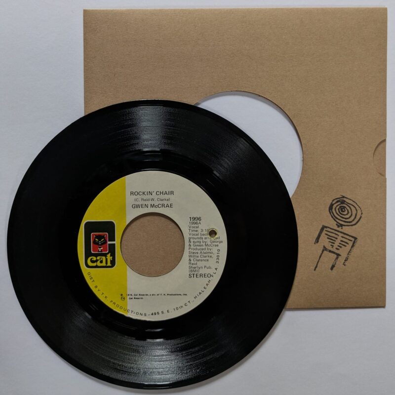 GWEN MCCRAE / ROCKIN' CHAIR / IT KEEPS ON RAINING / 1975 / VINIL 7"