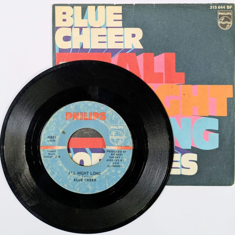 BLUE CHEER  / ALL NIGHT LONG / FORTUNES / 1969 / VINIL 7" / MONO