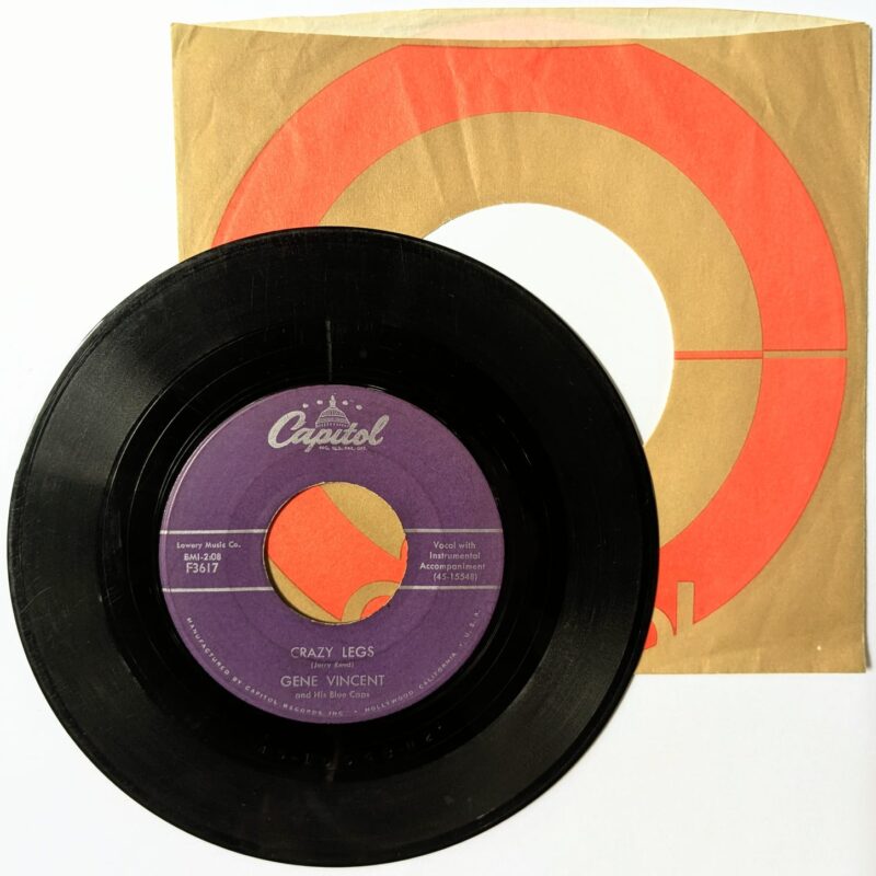 GENE VINCENT / CRAZY LEGS / IMPORTANT WORDS / 1957 / VINIL 7"