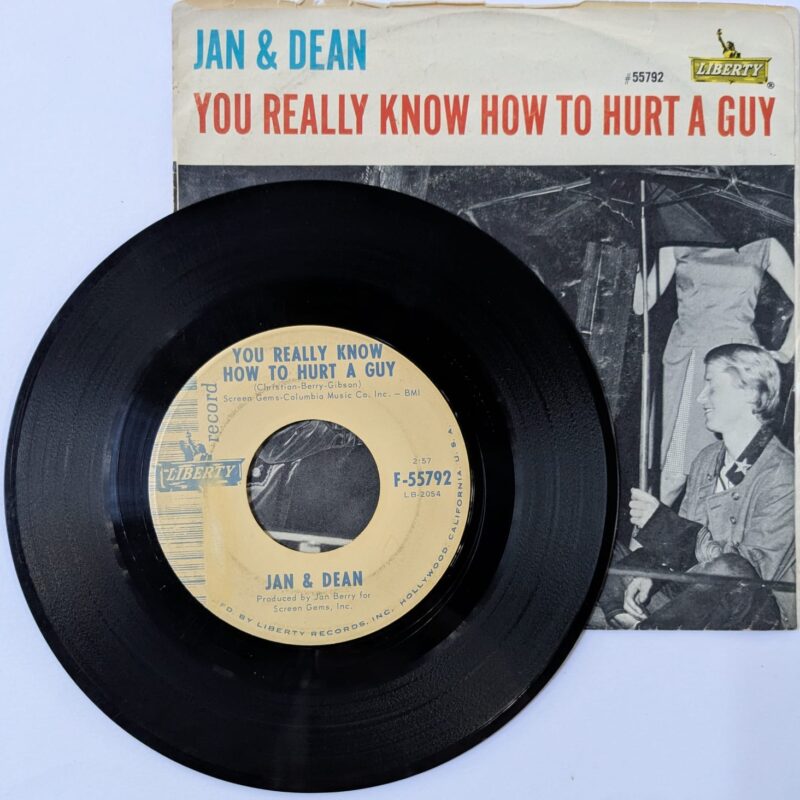 JAN & DEAN / YOU REALLY KNOW HOW TO HURT A GUY / IT'S AS EASY AS 1, 2, 3 / 1965 / VINIL 7"