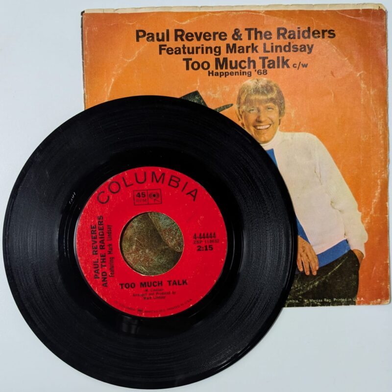 PAUL REVERE & THE RAIDERS / TOO MUCH TALK / HAPPENING '68 / 1968 / VINIL 7"