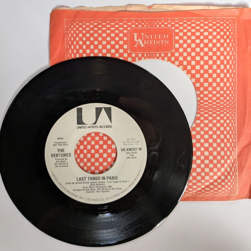 THE VENTURES / LAST TANGO IN PARIS MONO / STEREO / 1973 / VINIL 7" / PROMO