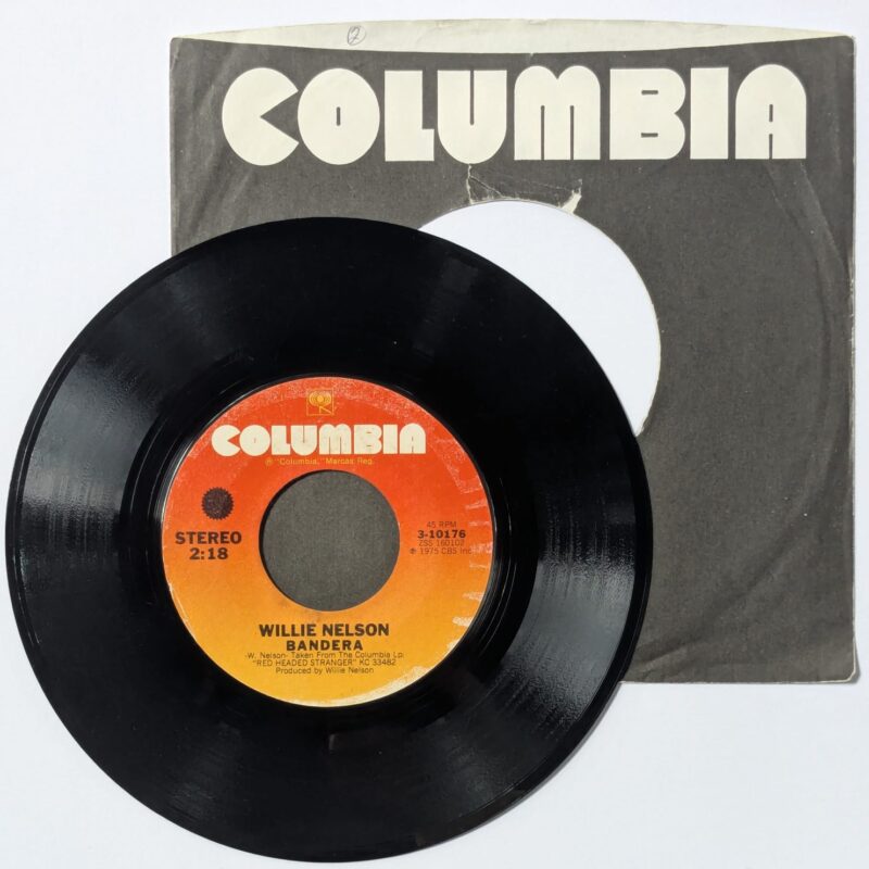 WILLIE NELSON / BLUE EYES CRYING IN THE RAIN / BANDERA / 1975 / VINIL 7"