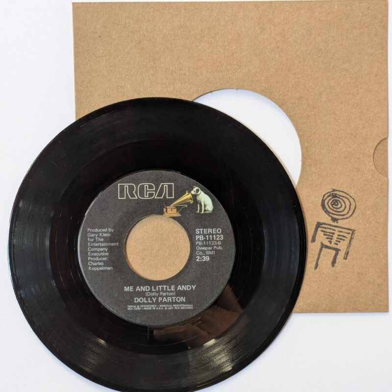 DOLLY PARTON  / HERE YOU COME AGAIN / ME AND LITTLE ANDY  / 1977 / VINIL 7"