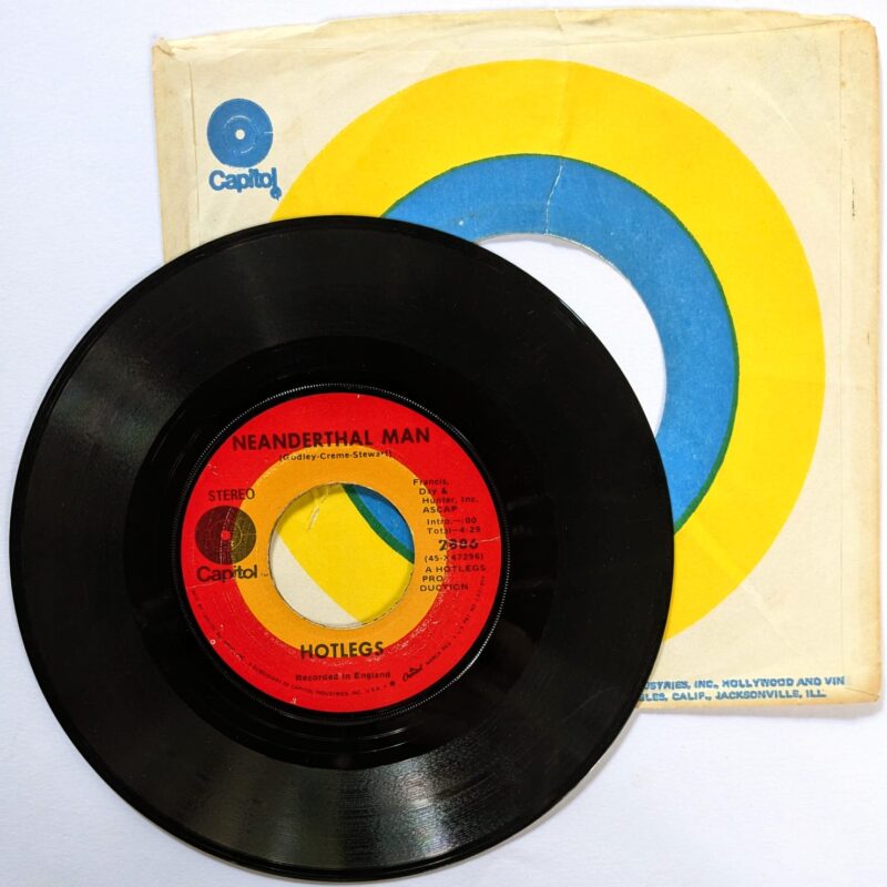 HOTLEGS / NEANDERTHAL MAN/YOU DIDN'T LIKE IT, BECAUSE YOU DIDN'T THINK OF IT / 1970 / VINIL 7"