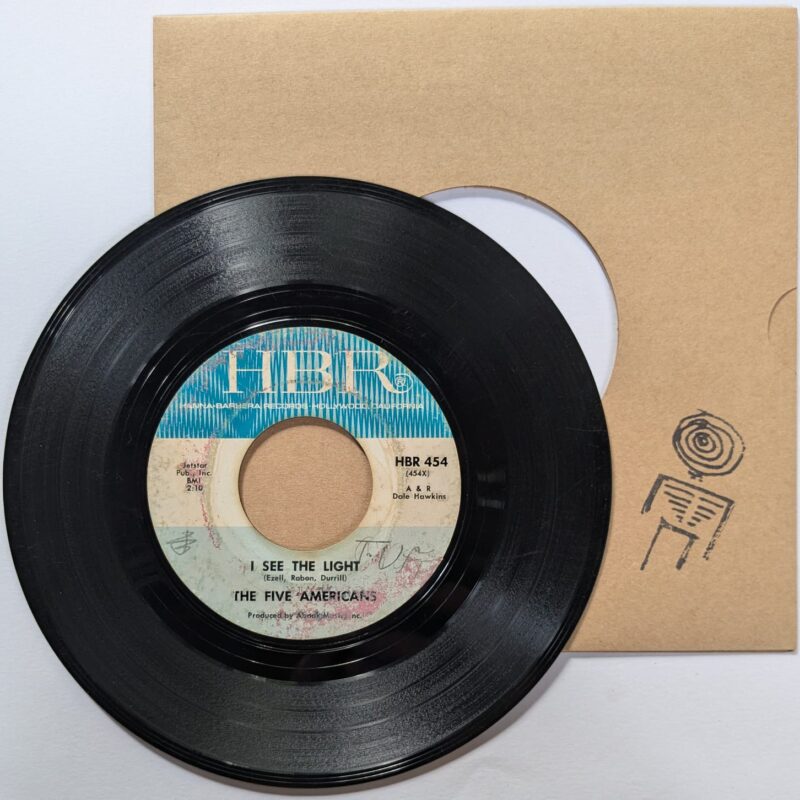 THE FIVE AMERICANS  / I SEE THE LIGHT/THE OUTCAST  / 1965 / VINIL 7"