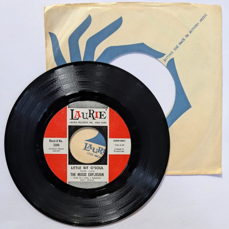 THE MUSIC EXPLOSION  / A LITTLE BIT O' SOUL / I SEE THE LIGHT  / 1967 / VINIL 7"