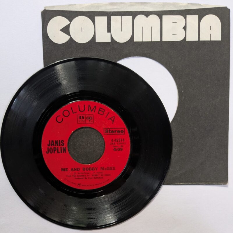 JANIS JOPLIN  / ME AND BOBBY MCGEE / HALF MOON  / 1971 / VINIL 7"