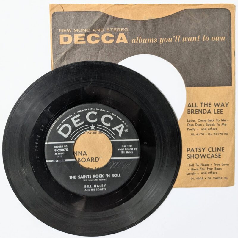 BILL HALEY AND HIS COMETS / THE SAINTS ROCK 'N ROLL / R-O-C-K / 1956 / VINIL 7"