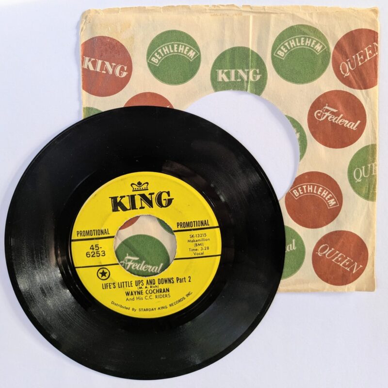 WAYNE COCHRAN  / LIFE'S LITTLE UPS AND DOWNS PART 1 & 2 / 1969 / VINIL 7" / PROMO