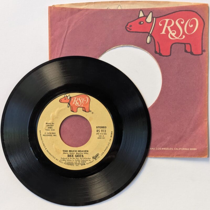 BEE GEES / TOO MUCH HEAVEN / REST YOUR LOVE ON ME / 1978 / VINIL 7"