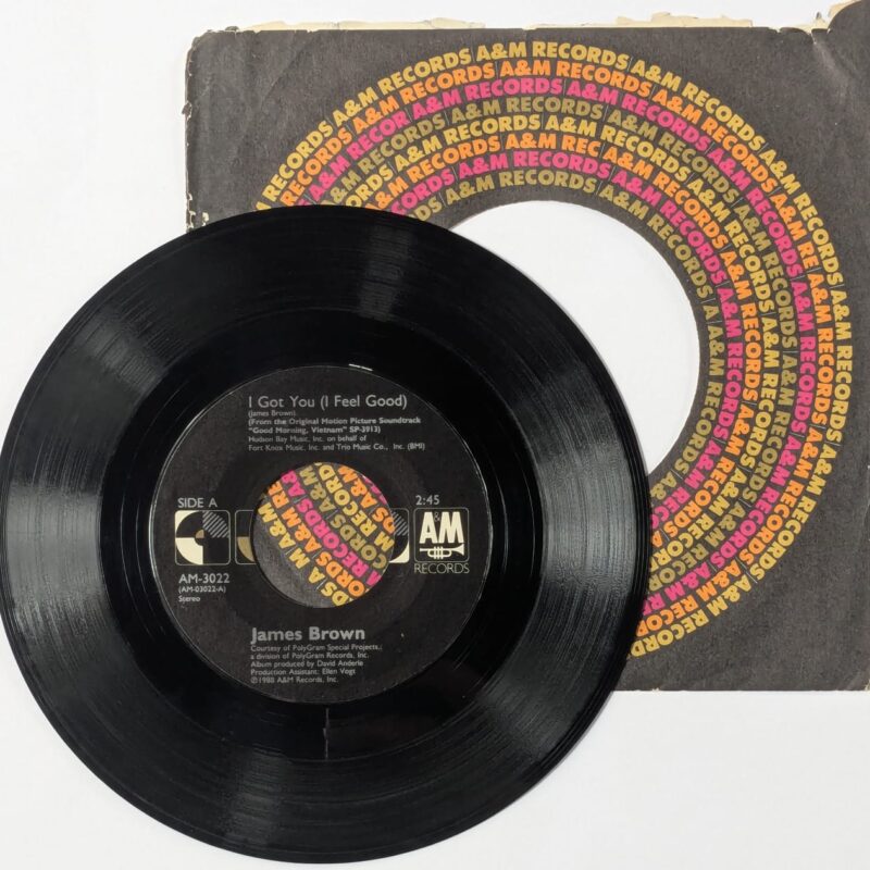 JAMES BROWN /MARTHA REEVES AND THE VANDELLAS / I GOT YOU (I FEEL GOOD) / NOWHERE TO RUN / 1988 / VINIL 7"