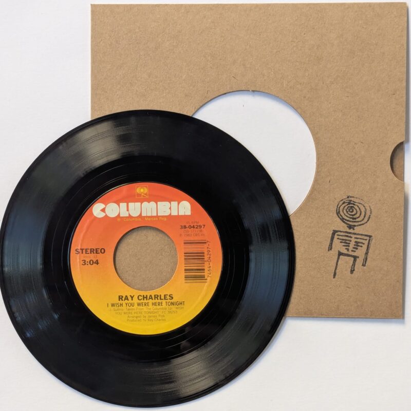 RAY CHARLES / WE DIDN'T SEE A THING / I WISH YOU WERE HERE TONIGHT / 1983 / VINIL 7"