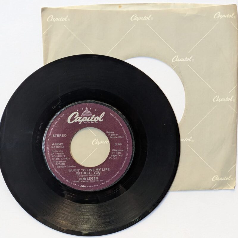 BOB SEGER / TRYIN' TO LIVE MY LIFE WITHOUT YOU / BRAVE STRANGERS / 1981 / VINIL 7"