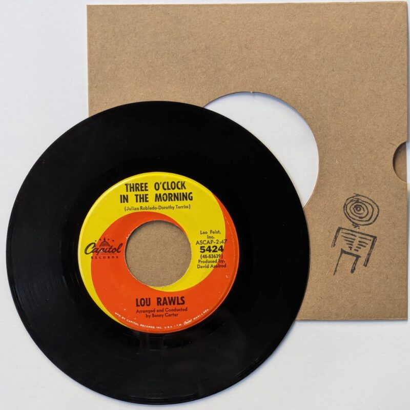 LOU RAWLS / THREE O'CLOCK IN THE MORNING / NOTHING REALLY FEELS THE SAME / 1965 / VINIL 7"