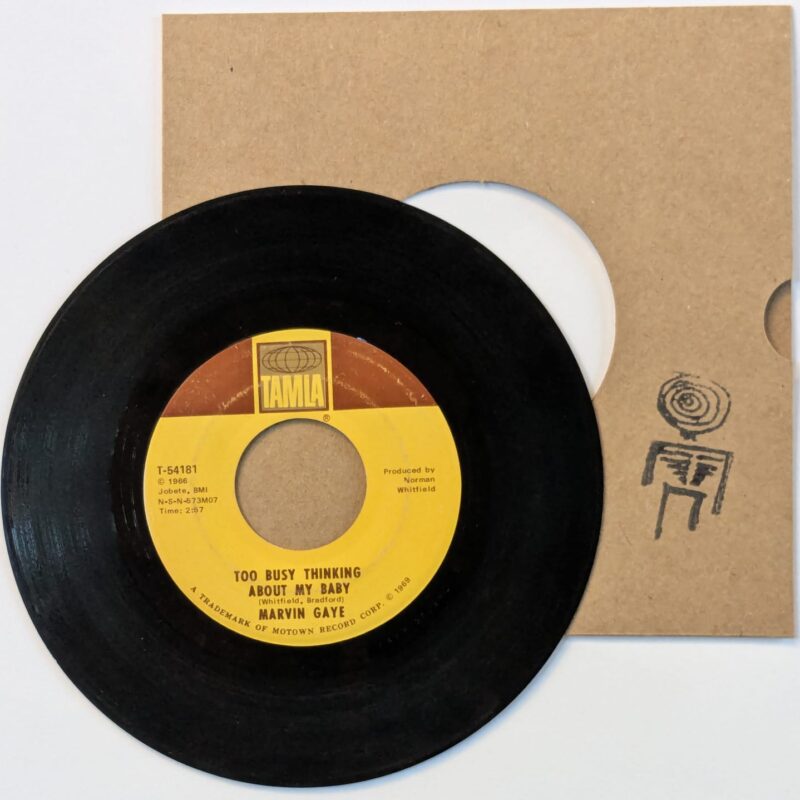 MARVIN GAYE / TOO BUSY THINKING ABOUT MY BABY / WHEREVER I LAY MY HAT (THAT'S MY HOME) / 1966 / VINIL 7"