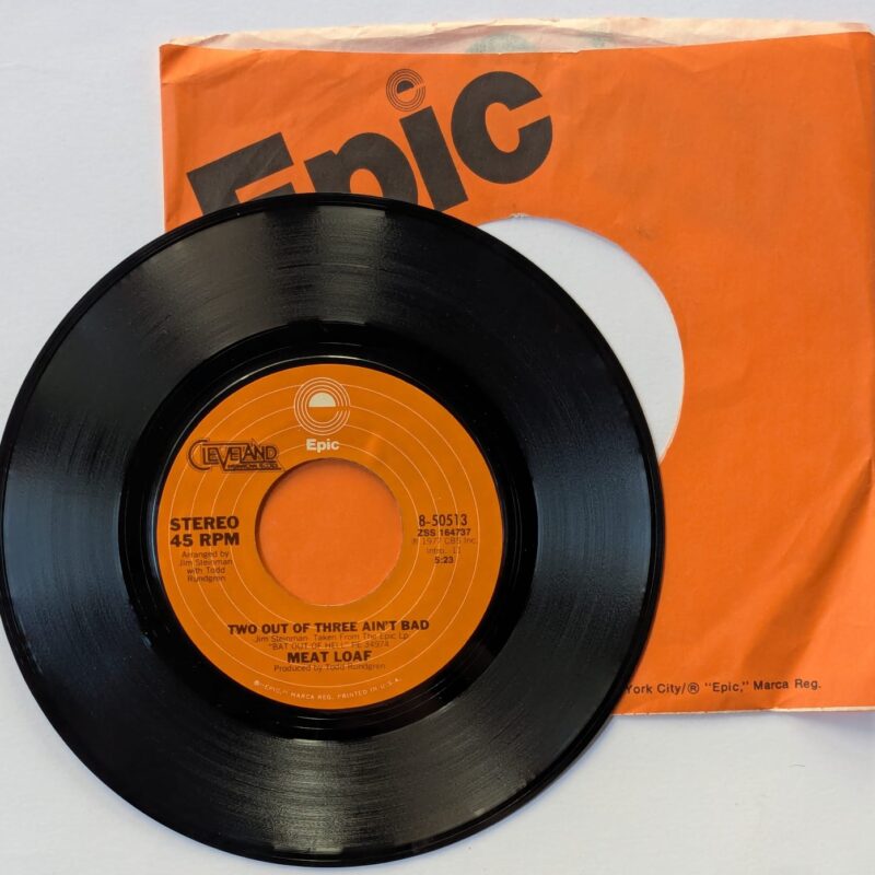 MEAT LOAF / TWO OUT OF THREE AIN'T BAD / FOR CRYING OUT LOUD / 1977 / VINIL 7"