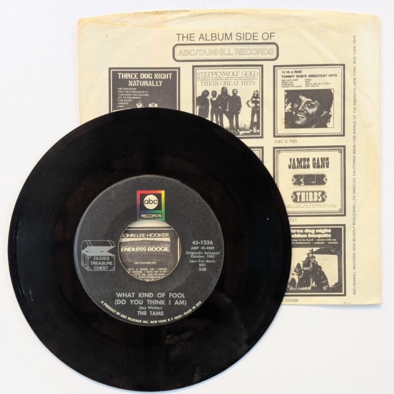 THE TAMS / WHAT KIND OF FOOL (DO YOU THINK I AM) / BE YOUNG, BE FOOLISH, BE HAPPY / 1980 / VINIL 7"