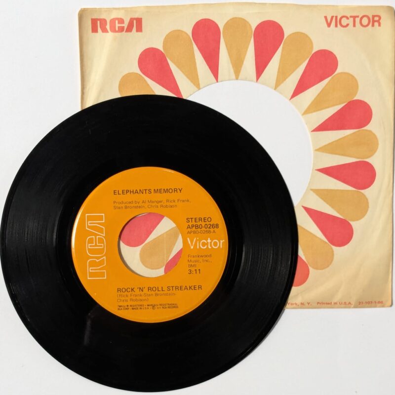 ELEPHANTS MEMORY / ROCK N ROLL STREAKER / ANGEL FOREVER / 1974 / VINIL 7"