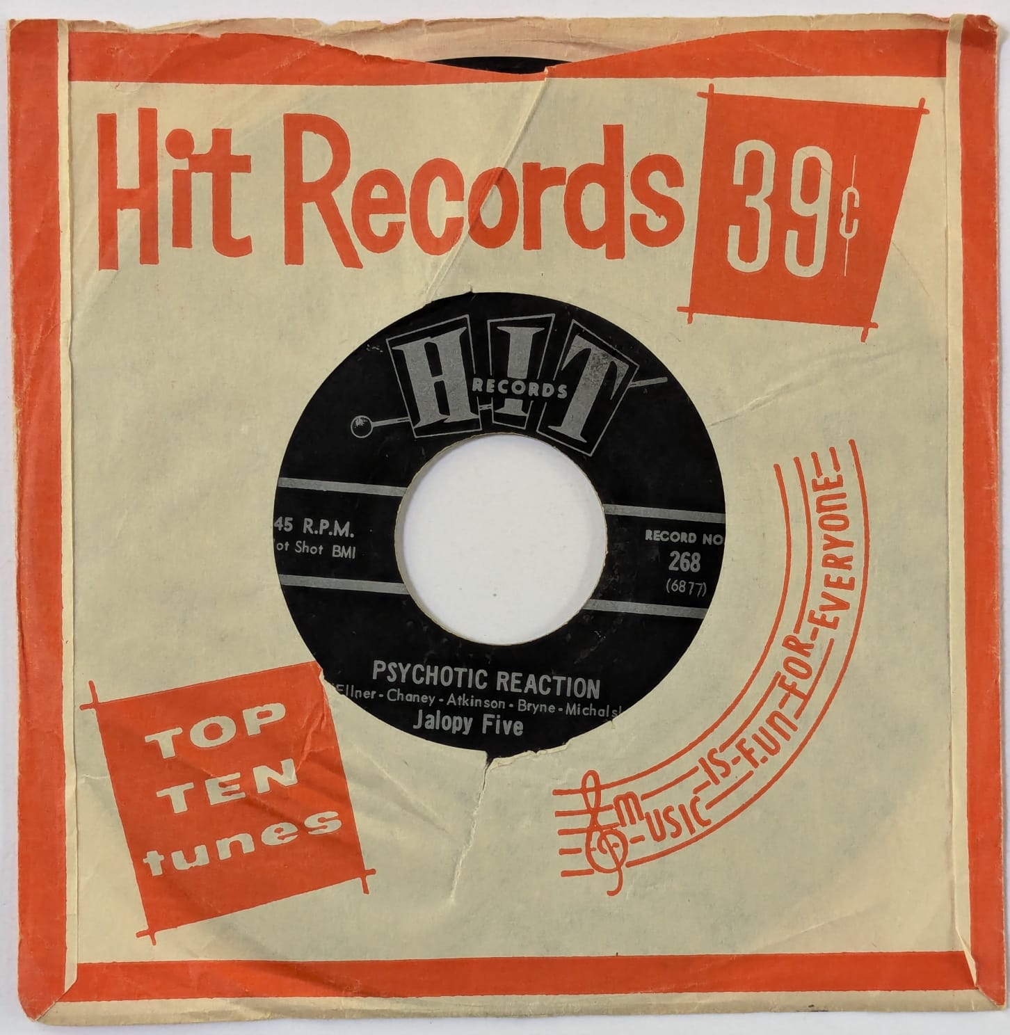 JALOPY FIVE / ED HARDIN / PSYCHOTIC REACTION / SEE SEE RIDER / 1966 / VINIL 7"