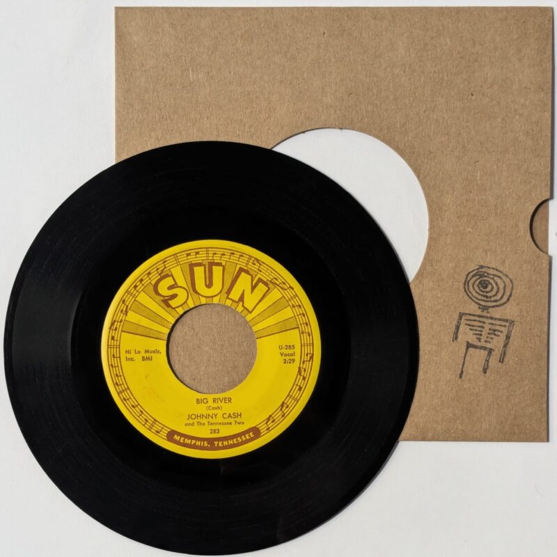 JOHNNY CASH / BALLAD OF A TEENAGE QUEEN / BIG RIVER / 1957 / VINIL 7"