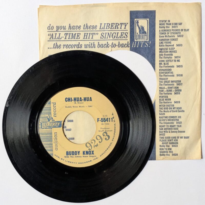 BUDDY KNOX / CHI-HUA-HUA / OPEN (YOUR LOVIN' ARMS) / 1962 / VINIL 7"