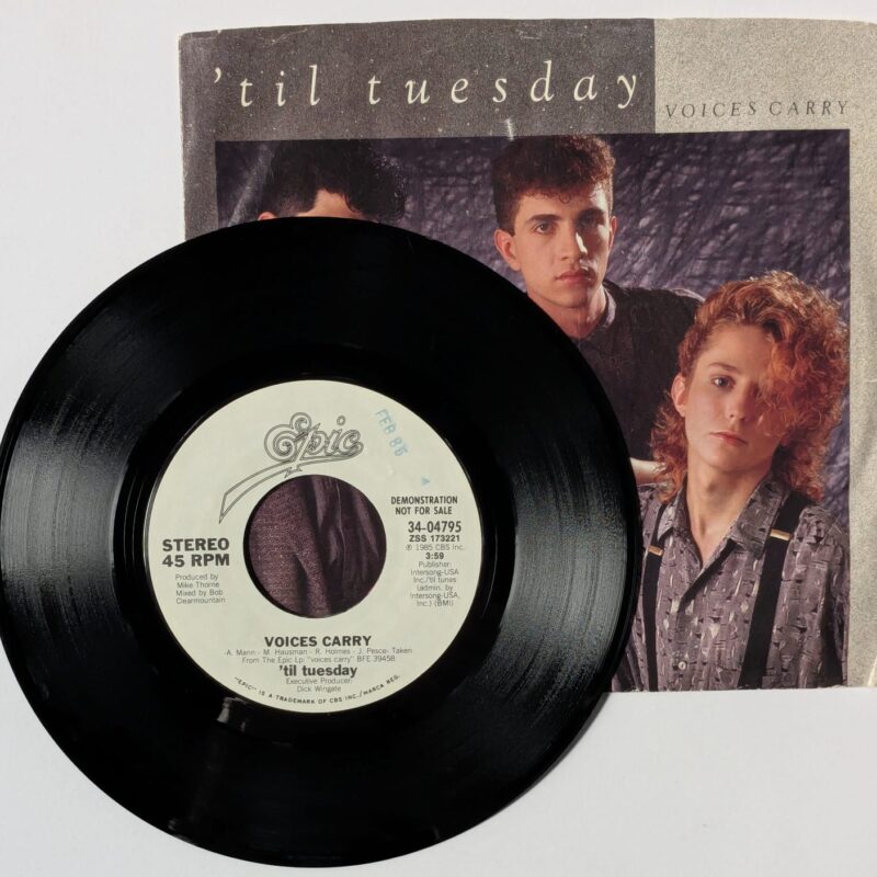 TILL TUESDAY / VOICES CARRY / 1985 / VINIL 7" - PROMO